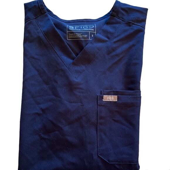 Figs dark blue technical collection scrub top - Picture 2 of 6